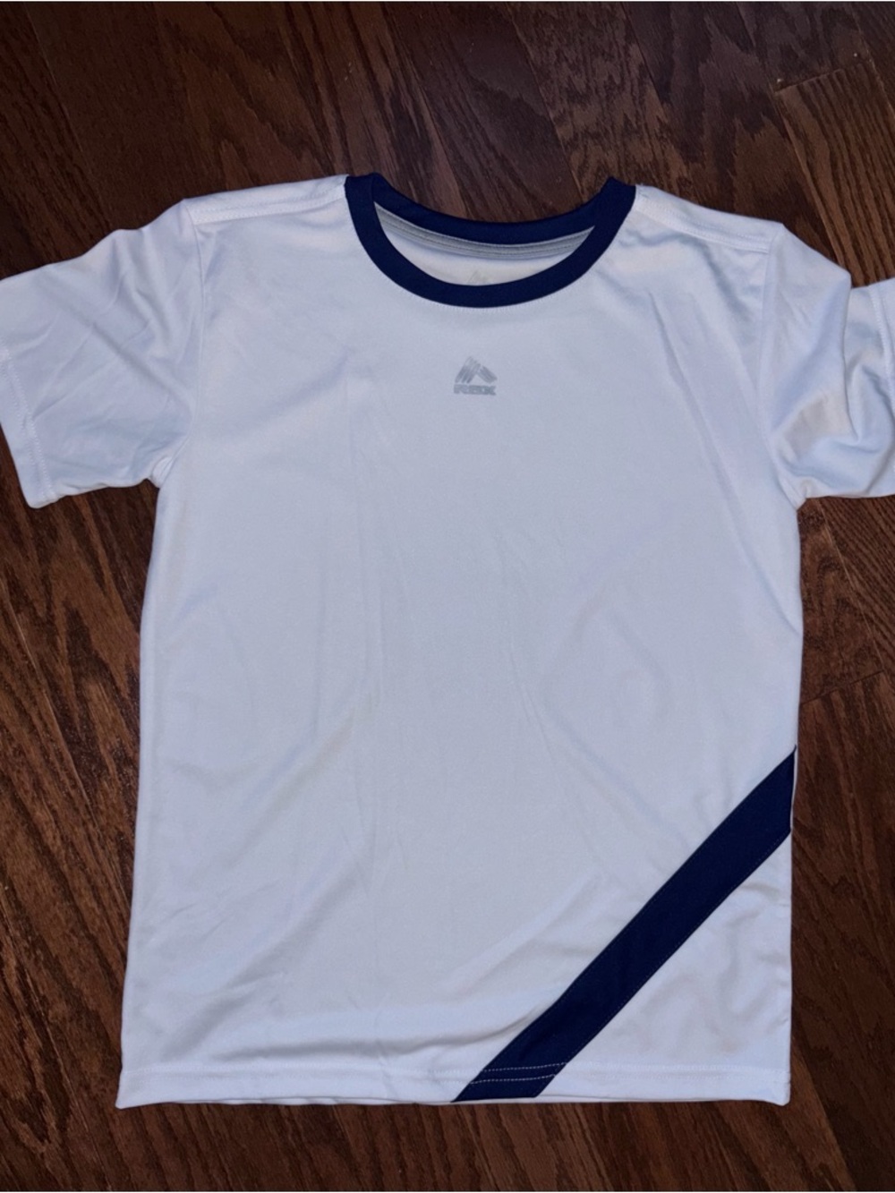 RBX Boys White and Navy Athletic shirt sz 12